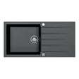 Alveus Cadit 50 Inset Sink for 600mm Cabinet in Single Bowl Single Drainer Carbon