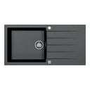 Alveus Cadit 50 Inset Sink for 600mm Cabinet in Single Bowl Single Drainer Carbon