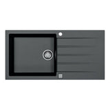 Alveus Cadit 50 Inset Sink for 600mm Cabinet in Single Bowl Single Drainer Carbon