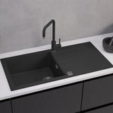 Alveus Cadit 50 Inset Sink for 600mm Cabinet in Single Bowl Single Drainer Carbon Life Style