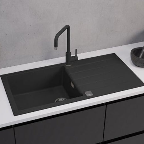 Alveus Cadit 50 Inset Sink for 600mm Cabinet in Single Bowl Single Drainer Carbon Life Style