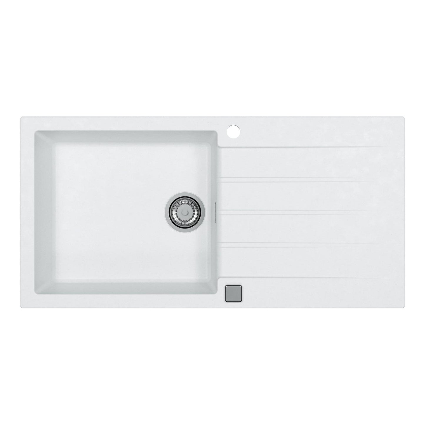 Alveus Cadit 50 Inset Sink For 600mm  Cabinet In Single bowl single drainer Arctic 1140594N