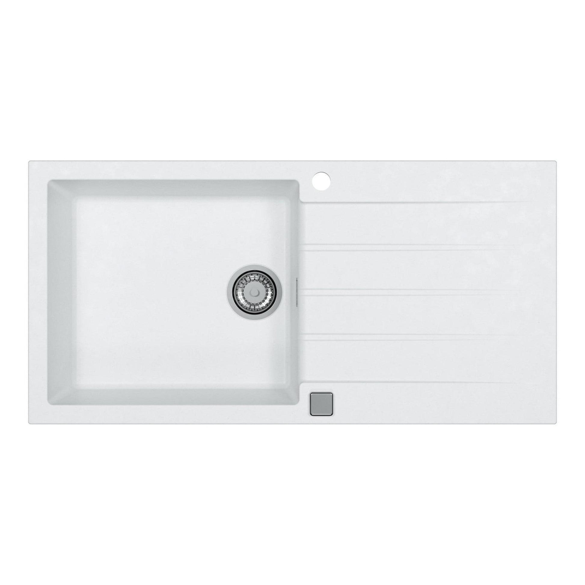 Alveus Cadit 50 Inset Sink For 600mm  Cabinet In Single bowl single drainer Arctic 1140594N
