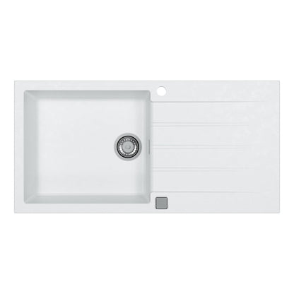 Alveus Cadit 50 Inset Sink For 600mm  Cabinet In Single bowl single drainer Arctic 1140594N