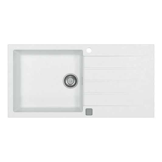 Alveus Cadit 50 Inset Sink For 600mm  Cabinet In Single bowl single drainer Arctic 1140594N