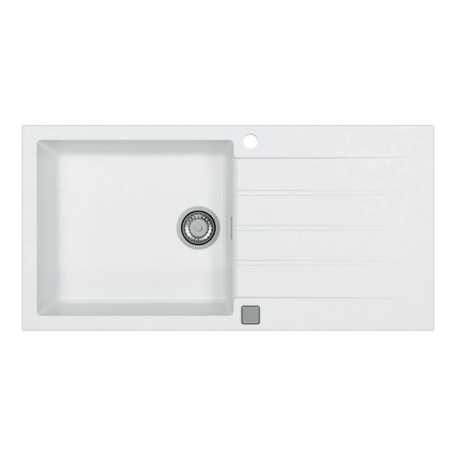 Alveus Cadit 50 Inset Sink For 600mm  Cabinet In Single bowl single drainer Arctic 1140594N