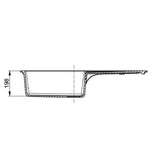 Alveus Cadit 50 Inset Sink For 600mm  Cabinet In Single bowl single drainer Arctic 1140594N Dimensions