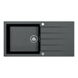 Alveus Cadit 50 Inset Sink For 600mm  Cabinet In Single bowl single drainer Carbon 1140598N