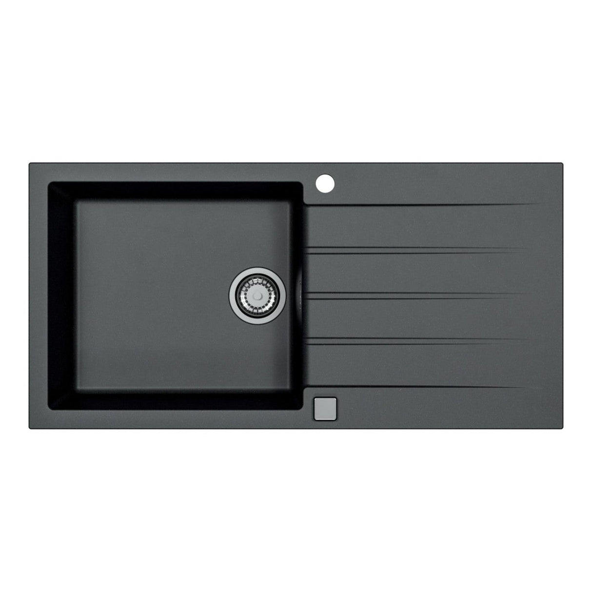Alveus Cadit 50 Inset Sink For 600mm  Cabinet In Single bowl single drainer Carbon 1140598N