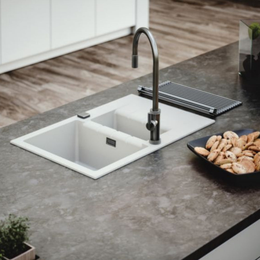 Alveus Cadit 70 Inset Sink for 600mm Cabinet in One and Half Bowl Carbon Life Style 1