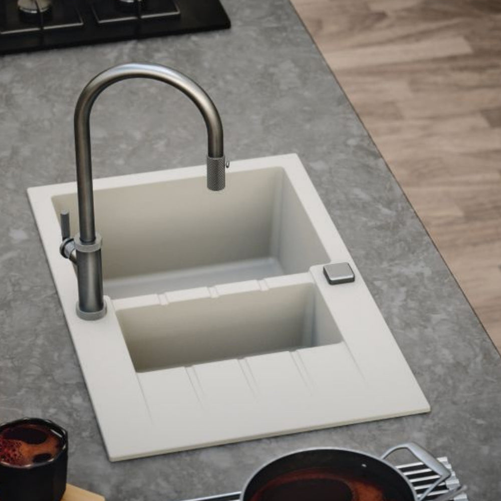 Alveus Cadit 70 Inset Sink for 600mm Cabinet in One and Half Bowl Carbon Life Style 2