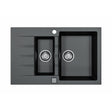 Alveus Cadit 70 Inset Sink For 600mm Cabinet In One and half bowl Carbon 1131361N