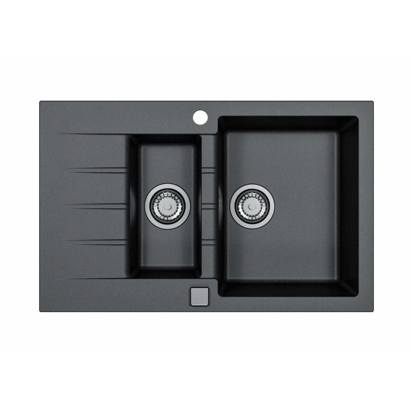 Alveus Cadit 70 Inset Sink For 600mm Cabinet In One and half bowl Carbon 1131361N