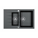 Alveus Cadit 70 Inset Sink For 600mm Cabinet In One and half bowl Carbon 1131361N