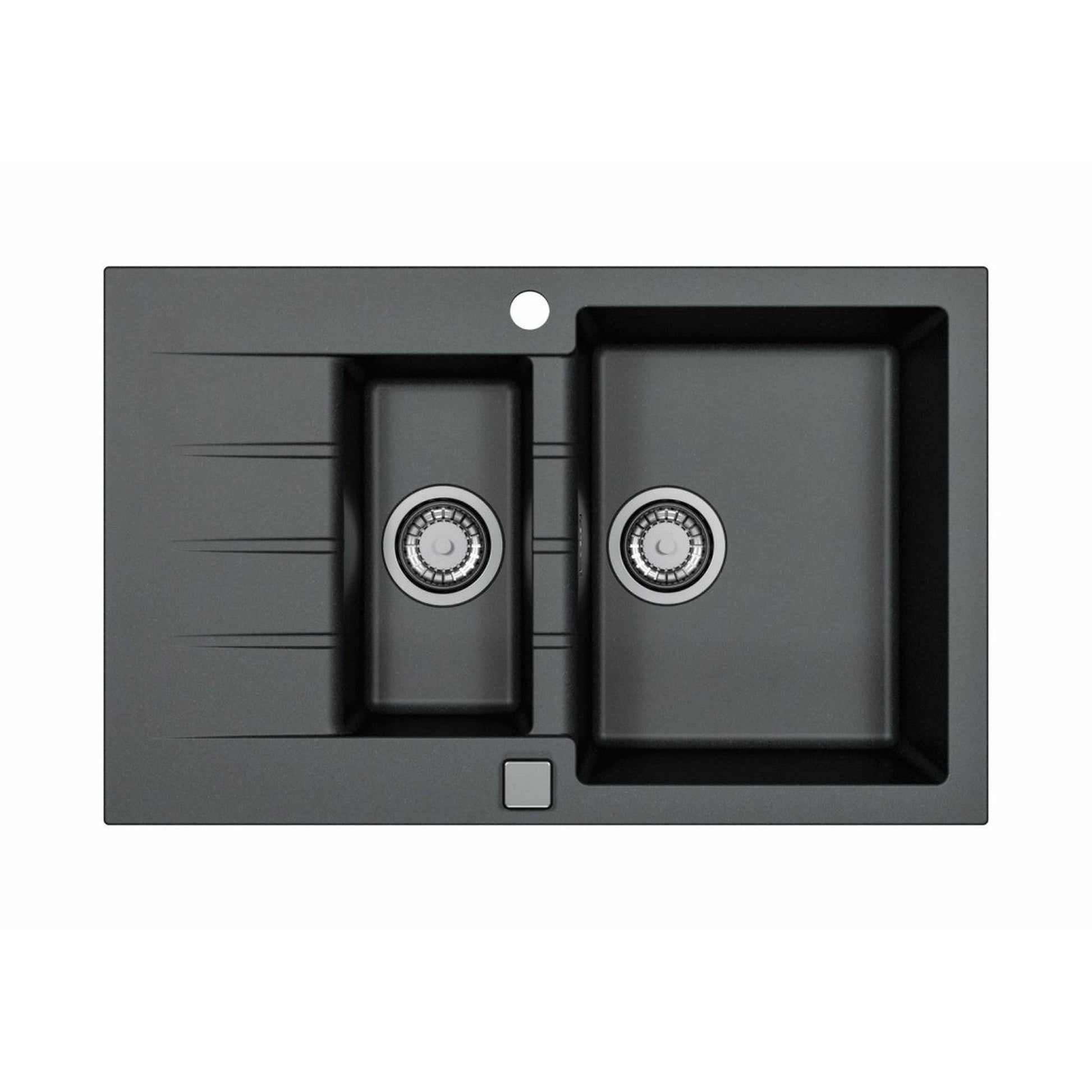 Alveus Cadit 70 Inset Sink For 600mm Cabinet In One and half bowl Carbon 1131361N