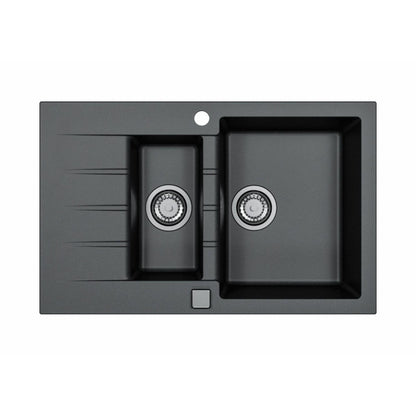 Alveus Cadit 70 Inset Sink For 600mm Cabinet In One and half bowl Carbon 1131361N