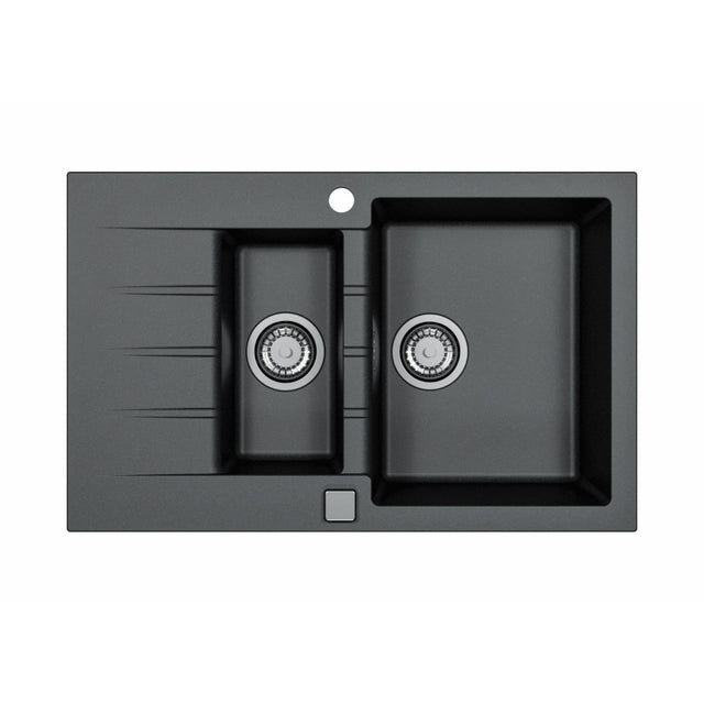 Alveus Cadit 70 Inset Sink For 600mm Cabinet In One and half bowl Carbon 1131361N
