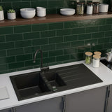 Alveus Cadit 80 Inset Sink for 600mm Cabinet in One and Half Bowl Carbon Life Style