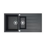 Alveus Cadit 80 Inset Sink For 600mm Cabinet In One and half bowl Carbon 1140603N