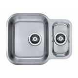 Alveus Duo 70 Undermount Sink For 600mm Cabinet in One and Half Bowl Stainless Steel
