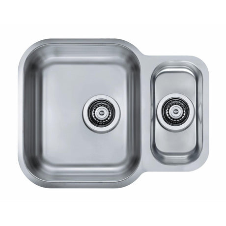 Alveus Duo 70 Undermount Sink For 600mm Cabinet in One and Half Bowl Stainless Steel