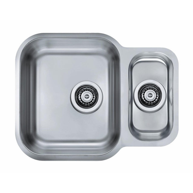 Alveus Duo 70 Undermount Sink For 600mm Cabinet in One and Half Bowl Stainless Steel