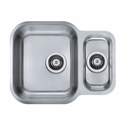 Alveus Duo 70 Undermount Sink For 600mm Cabinet In One and half bowl Stainless Steel 1039363N