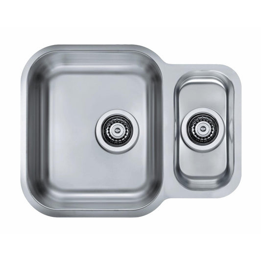 Alveus Duo 70 Undermount Sink For 600mm Cabinet In One and half bowl Stainless Steel 1039363N