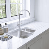 Alveus Duo 70 Undermount Sink For 600mm Cabinet In One and half bowl Stainless Steel 1039363N Lifestyle