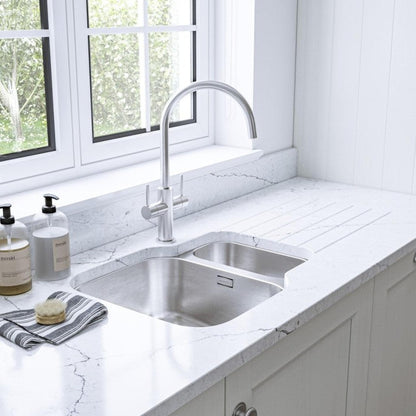 Alveus Duo 70 Undermount Sink For 600mm Cabinet In One and half bowl Stainless Steel 1039363N Lifestyle