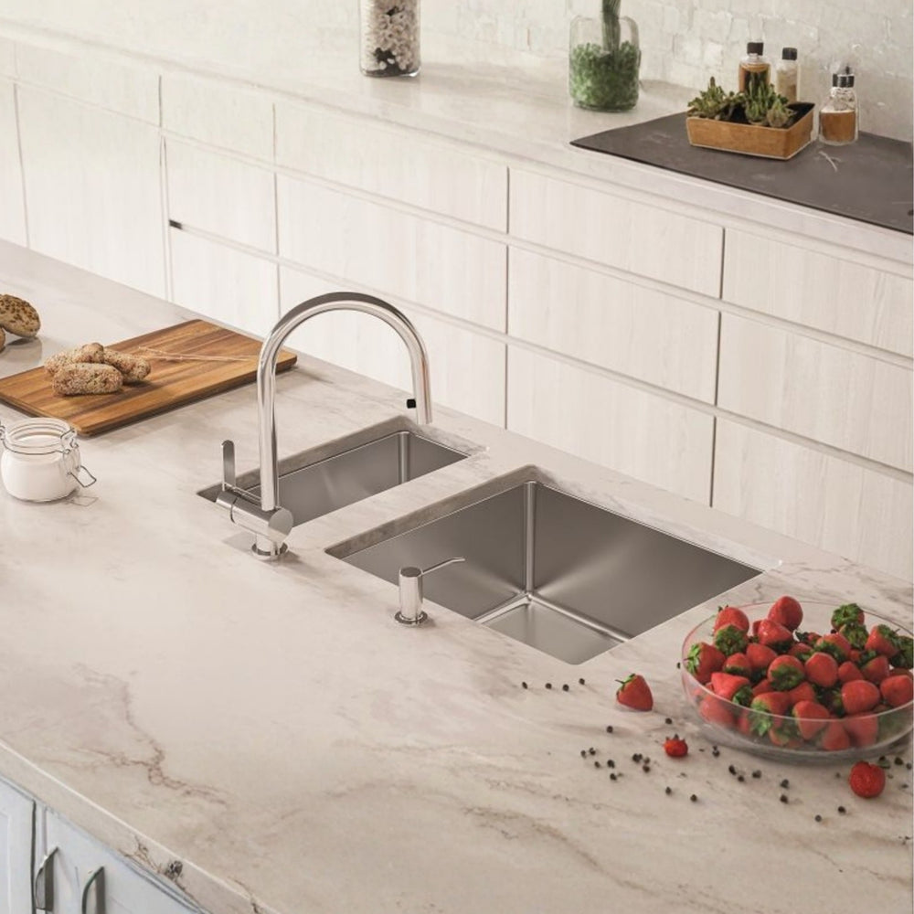 Alveus Kombino 10 Undermount Sink For 300mm Cabinet In Single Bowl Stainless Steel Life Style