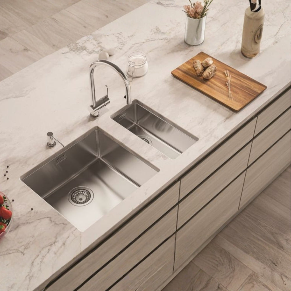 Alveus Kombino 10 Undermount Sink For 300mm Cabinet In Single Bowl Stainless Steel Life Style