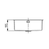 Alveus Kombino 50 Undermount Sink For 600mm Cabinet In Single Bowl Anthracite 1122673N Dimensions