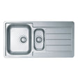 Alveus Line 10 Inset Sink For 600mm Cabinet In One and Half Bowl Stainless Steel