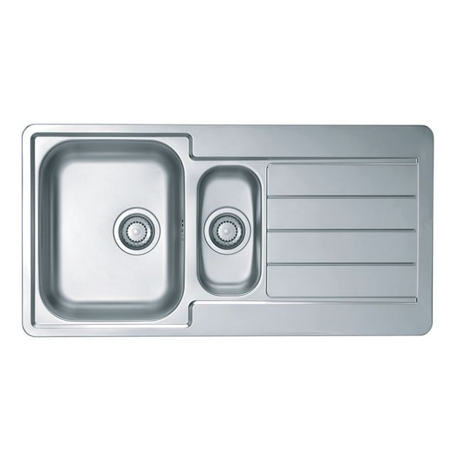Alveus Line 10 Inset Sink For 600mm Cabinet In One and Half Bowl Stainless Steel