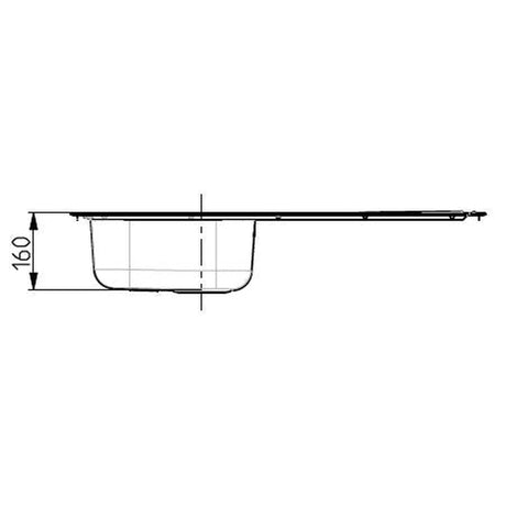 Alveus Line 20 Inset Sink For 450mm Cabinet In One and half bowl Stainless Steel 1065560N Dimensions