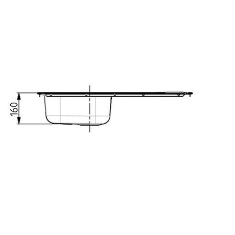 Alveus Line 80 Inset Sink For 450mm Cabinet In One and half bowl Stainless Steel 1066750N Dimensions