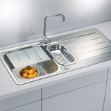 Alveus Line Maxim 10 Inset Sink for 600mm Cabinet in One and Half Bowl Stainless Steel Life Style