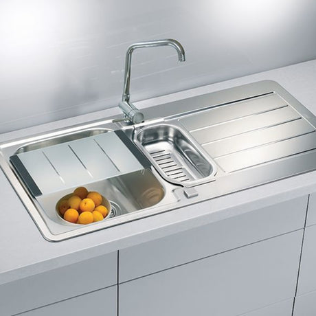 Alveus Line Maxim 10 Inset Sink for 600mm Cabinet in One and Half Bowl Stainless Steel Life Style