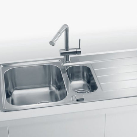 Alveus Line Maxim 10 Inset Sink for 600mm Cabinet in One and Half Bowl Stainless Steel Life Style