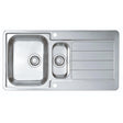 Alveus Line Maxim 10 Inset Sink For 600mm Cabinet In One and half bowl Stainless Steel 1085943N