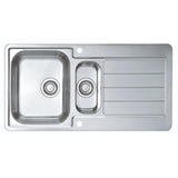 Alveus Line Maxim 10 Inset Sink For 600mm Cabinet In One and half bowl Stainless Steel 1085943N