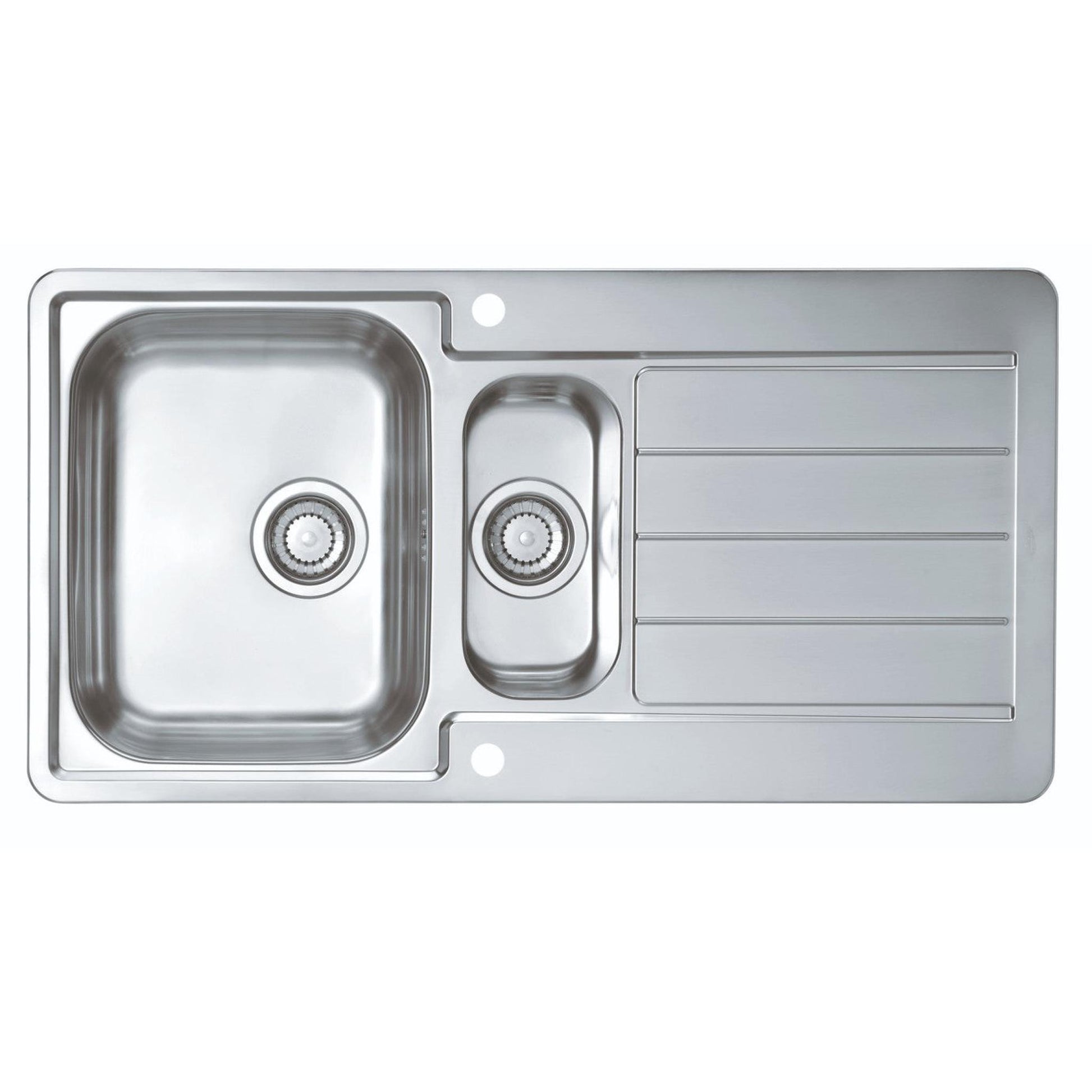 Alveus Line Maxim 10 Inset Sink For 600mm Cabinet In One and half bowl Stainless Steel 1085943N