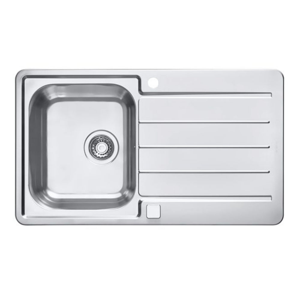 Alveus Line Maxim 20 Inset Sink For 500mm Cabinet In Single Bowl Single Drainer Stainless Steel