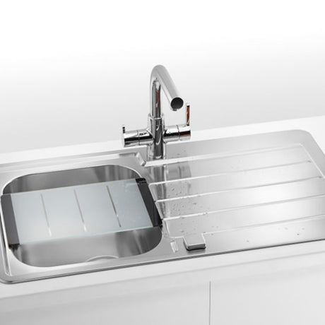 Alveus Line Maxim 20 Inset Sink For 500mm Cabinet In Single Bowl Single Drainer Stainless Steel Life Style