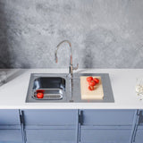 Alveus Line Maxim 20 Inset Sink For 500mm Cabinet In Single Bowl Single Drainer Stainless Steel Life Style