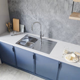 Alveus Line Maxim 20 Inset Sink For 500mm Cabinet In Single Bowl Single Drainer Stainless Steel Life Style