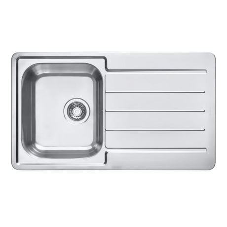 Alveus Line Maxim 20 Inset Sink For 500mm Cabinet In Single Bowl Single Drainer Stainless Steel Special