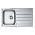 Alveus Line Maxim 20 Inset Sink For 500mm Cabinet In Single bowl single drainer Stainless Steel 1085945N