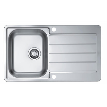 Alveus Line Maxim 20 Inset Sink For 500mm Cabinet In Single bowl single drainer Stainless Steel 1085945N